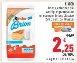 Conad Kinder Brioss offerta