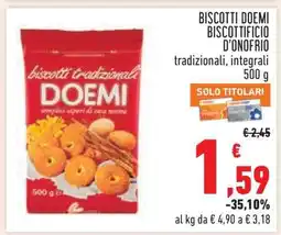 Conad BISCOTTI DOEMI BISCOTTIFICIO D'ONOFRIO offerta