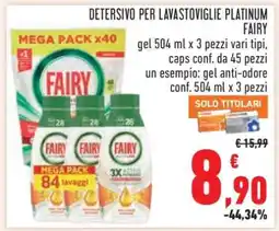 Conad DETERSIVO PER LAVASTOVIGLIE PLATINUM FAIRY offerta