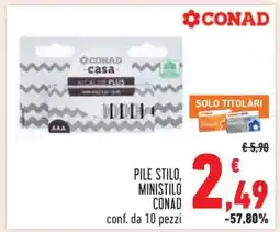 Conad PILE STILO, MINISTILO CONAD offerta