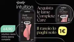 Sirene Blu WILKINSON SWORD intuition rasoio intimo donna complete offerta