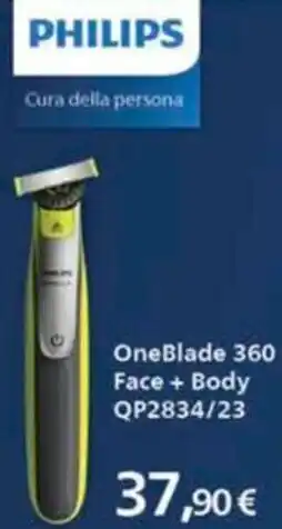 Sirene Blu PHILIPS OneBlade 360 Face + Body QP2834/23 offerta