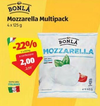ALDI Bonlà Mozzarella Multipack 4x125g offerta