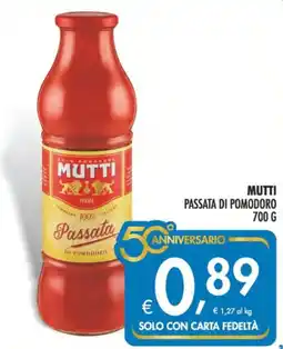 Deco Supermercati Mutti passata di pomodoro offerta