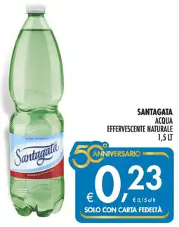 Deco Supermercati Santagata acqua effervescente naturale offerta