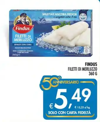 Deco Supermercati Findus filetti di merluzzo offerta