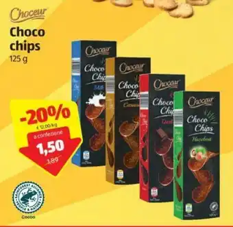ALDI Choceur Choco chips 125g offerta