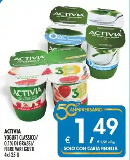 Deco Supermercati Activia yogurt classico/ 0,1% di grassi/ fibre offerta