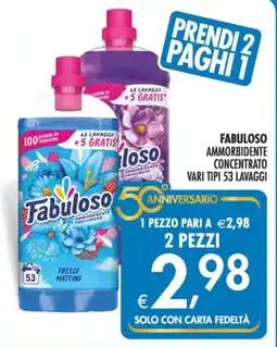 Deco Supermercati Fabuloso ammorbidente concentrato offerta