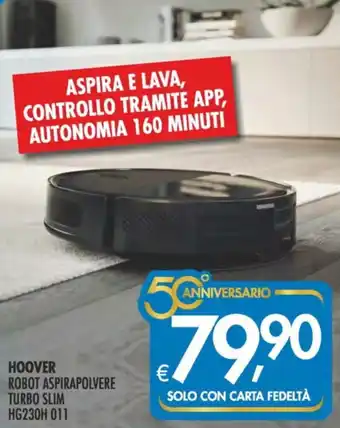 HOOVER ROBOT ASPIRAPOLVERE TURBO SLIM HG230H 011