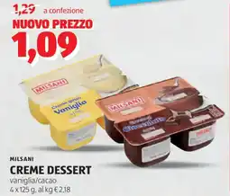 ALDI Milsani creme dessert offerta
