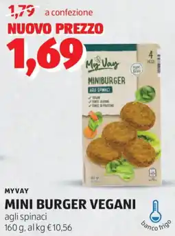 ALDI Myvay mini burger vegani offerta
