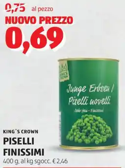 ALDI King's crown piselli finissimi offerta