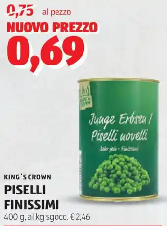 King's crown piselli finissimi