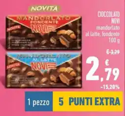Conad CIOCCOLATO NOVI mandorlato al latte, fondente offerta