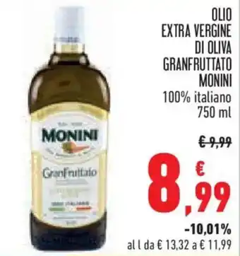 Olio extra vergine di oliva granfruttato MONINI