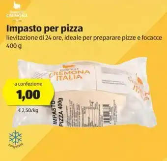 ALDI Impasto per pizza 400g offerta