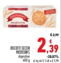 Conad Biscotti secchi PATERSON'S offerta