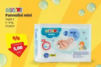 ALDI MyLove Pannolini mini 3-6kg 42 pezzi offerta