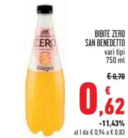 Conad Bibite zero SAN BENEDETTO offerta