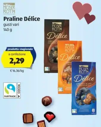 Moser Roth Praline Délice 140g