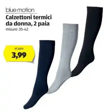 ALDI blue motion Calzettoni termici da donna, 2 paia 35-42 offerta