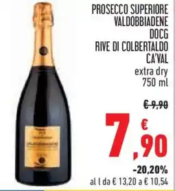 Conad Prosecco superiore valdobbiadene docg rive di colbertaldo CA'VAL offerta