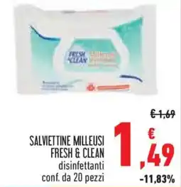 Conad Salviettine milleusi FRESH & CLEAN offerta