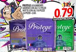 Il Genio Supermercato Protege assorbenti giorno con ali 12 pezzi notte con ali offerta