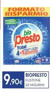Proshop Biopresto fustone 62 misurini offerta