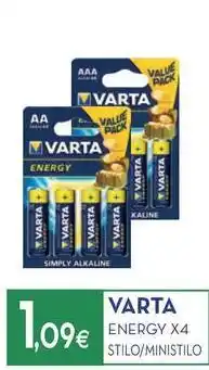Proshop Varta energy x4 stilo/ministilo offerta