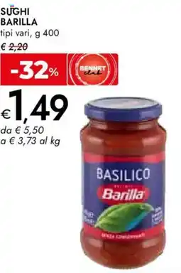 Bennet Sughi BARILLA offerta