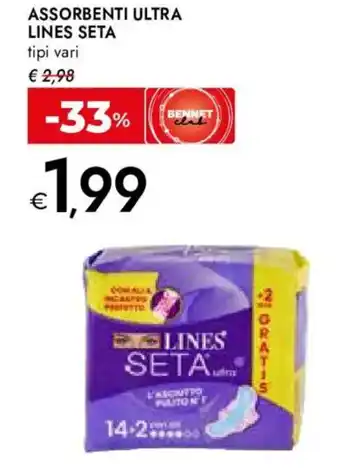 Bennet Assorbenti ultra LINES SETA offerta
