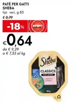 Bennet Paté per gatti SHEBA offerta