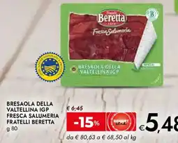 Bennet Bresaola della valtellina igp fresca salumeria FRATELLI BERETTA offerta