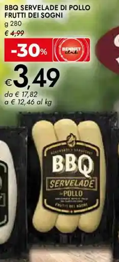 Bennet Bbq servelade di pollo FRUTTI DEI SOGNI offerta
