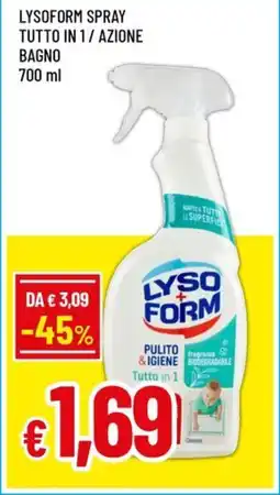 Famila Lysoform spray tutto in 1/azione bagno offerta