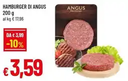 Famila Hamburger di angus offerta