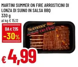 Famila Martini summer on fire arrosticini di lonza di suino in salsa bbq offerta