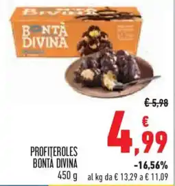 Conad Profiteroles BONTÀ DIVINA offerta