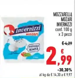 Conad Mozzarella mozari INVERNIZZI offerta