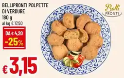 Famila Bellipronti polpette di verdure offerta