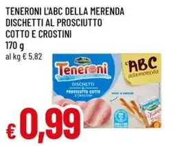 Famila Teneroni l'abc della merenda dischetti al prosciutto cotto e crostini offerta