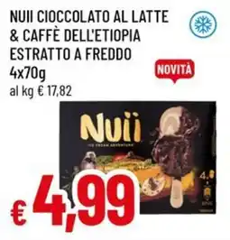 Famila Nuii cioccolato al latte & caffè dell'etiopia estratto a freddo offerta
