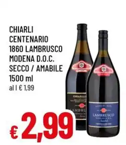 Famila Chiarli centenario 1860 lambrusco modena d.o.c. secco amabile offerta