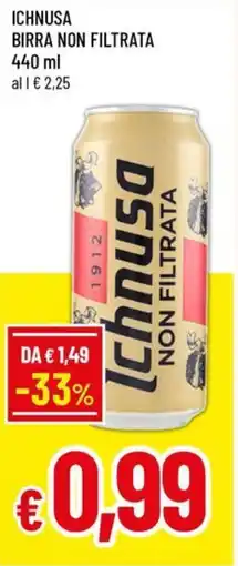 Famila Ichnusa birra non filtrata offerta