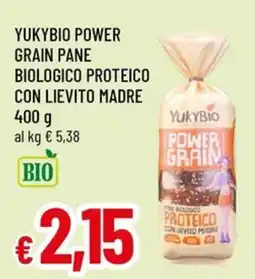 Famila Yukybio power grain pane biologico proteico con lievito madre offerta