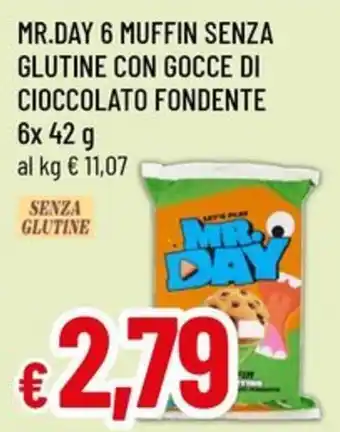 Famila Mr.day 6 muffin senza glutine con gocce di cioccolato fondente offerta