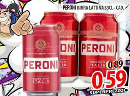 Il Genio Supermercato Peroni birra lattina offerta