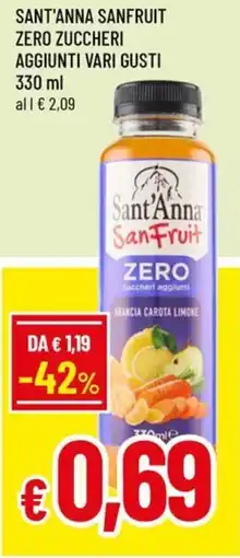 Famila Sant'anna sanfruit zero zuccheri aggiunti offerta